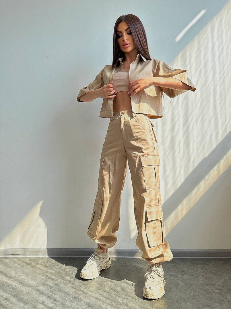 Комплект:  сорочка та штани карго Комплект:  сорочка та штани карго | PUSHKA SHOP