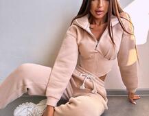 Комплект на флісі : худі з елементами корсету + штани  Комплект на флісі : худі з елементами корсету + штани  | PUSHKA SHOP