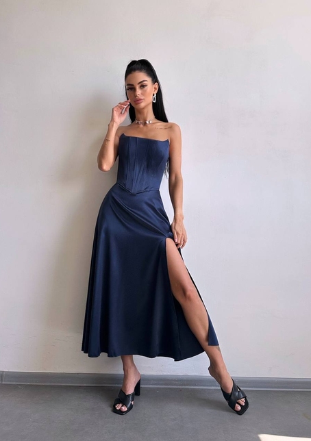 Корсетна сукня міді  | PUSHKA SHOP