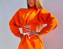 Тепле затишне худі over-size на флісі + корсет на шнурівці Можна носити з корсетом та без | PUSHKA SHOP