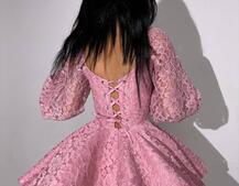 Мереживна сукня з корсетним верхом та пишною подвійною спідницею  Мереживна сукня з корсетним верхом та пишною подвійною спідницею  | PUSHKA SHOP