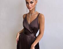 Атласна сукня максі  | PUSHKA SHOP