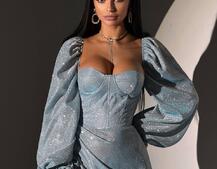 Сяючий комплект: корсет  + спідниця  максі з драпіруванням | PUSHKA SHOP