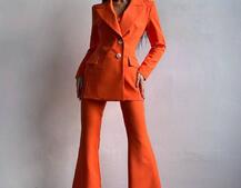 Костюм: піджак на підкладці, штани кльош+ жилет  Костюм: піджак на підкладці, штани кльош+ жилет  | PUSHKA SHOP