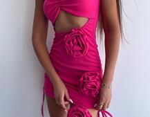 Сукня міні з трояндами    Ручна робота.  Сукня міні з трояндами    Ручна робота.  | PUSHKA SHOP