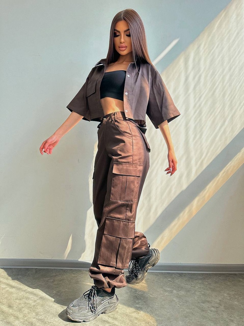 Комплект:  сорочка та штани карго Комплект:  сорочка та штани карго | PUSHKA SHOP