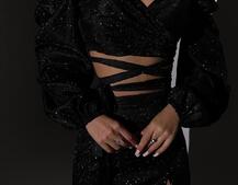 Сяючий комплект: топ  + спідниця  Сяючий комплект: топ  + спідниця  | PUSHKA SHOP