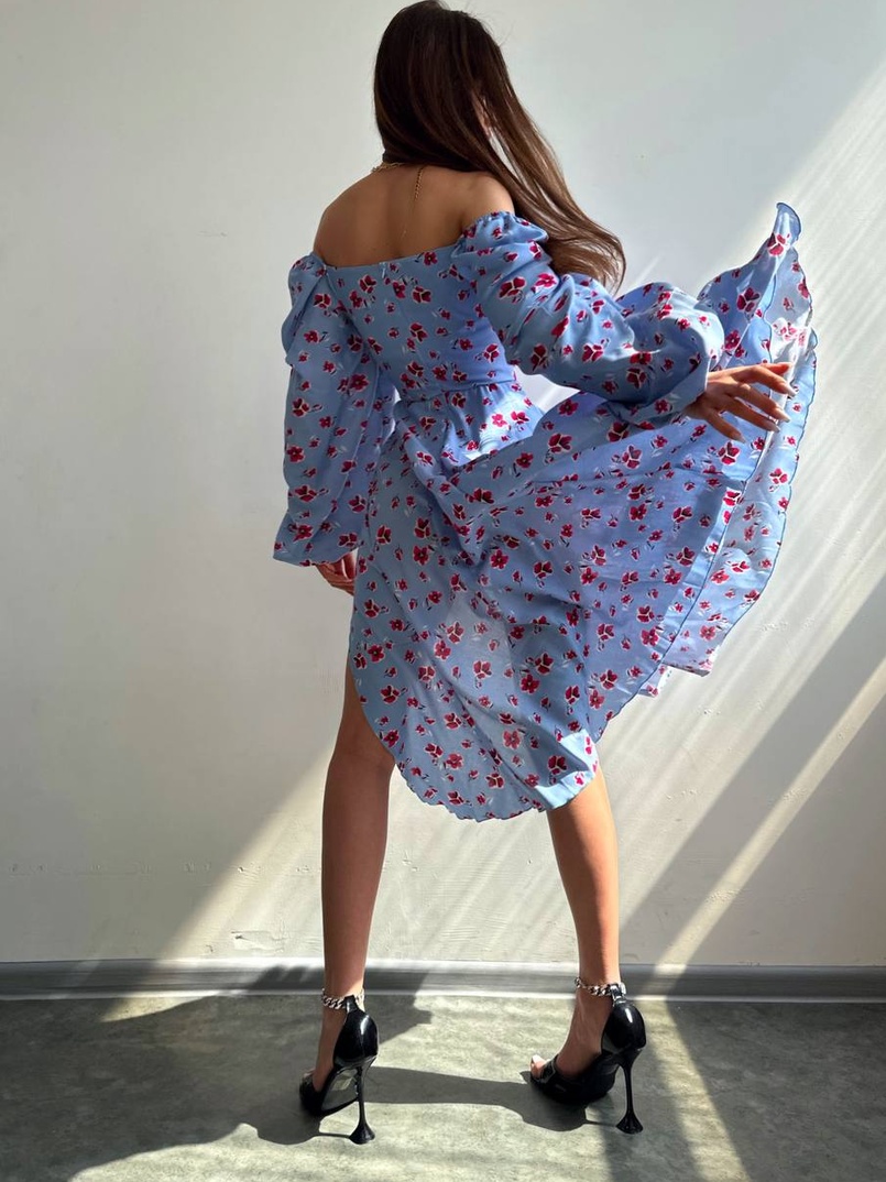 Сукня міді з квітковим принтом  Сукня міді з квітковим принтом  | PUSHKA SHOP