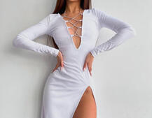 Сукня міді зі шнурівкою  Сукня міді зі шнурівкою  | PUSHKA SHOP