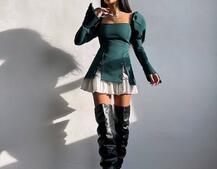 Сукня з об'ємними рукавами + спідниця з воланами | PUSHKA SHOP