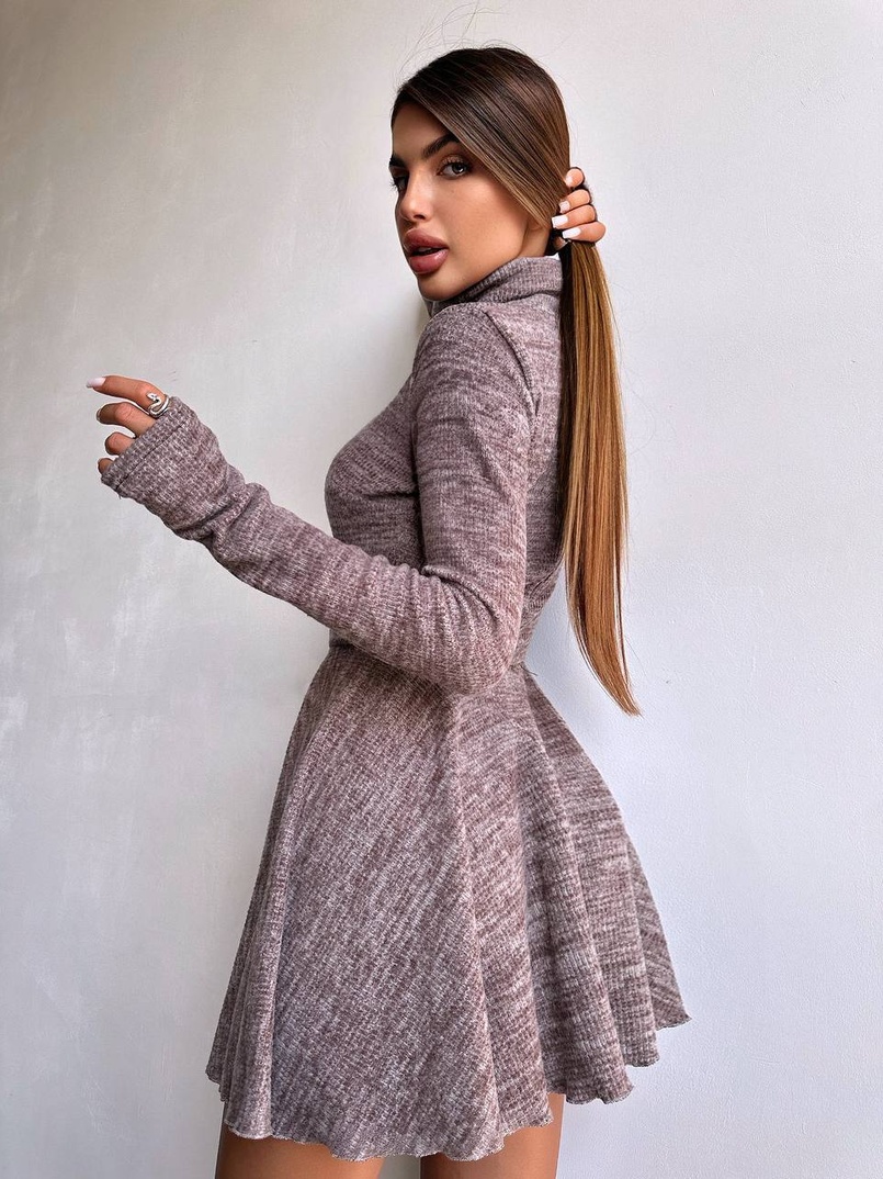 Трикотажна сукня міні із спідницею сонцем     Трикотажна сукня міні із спідницею сонцем     | PUSHKA SHOP