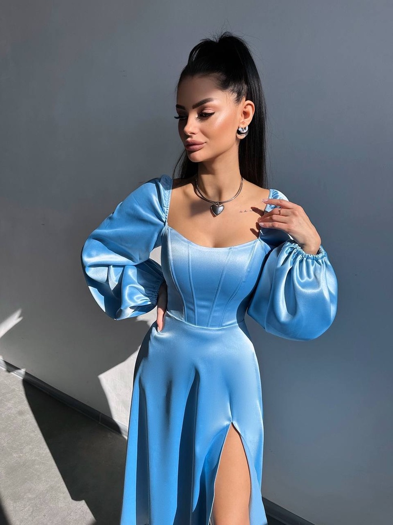 Елегантна сукня міді з корсетним верхом | PUSHKA SHOP