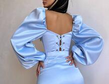 Атласний  комплект: корсет + спідниця декорована бахромою зі страз Атласний  комплект: корсет + спідниця декорована бахромою зі страз | PUSHKA SHOP