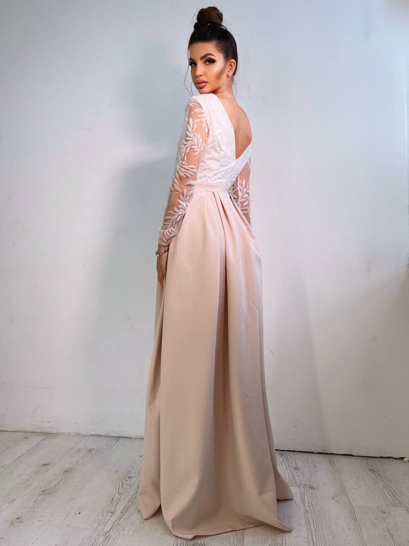 Платье макси с пайетками и разрезом на юбке  | PUSHKA SHOP