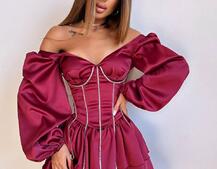 Комплект: сукня з подвійною спідницею + корсет, декорований стразами    Комплект: сукня з подвійною спідницею + корсет, декорований стразами    | PUSHKA SHOP