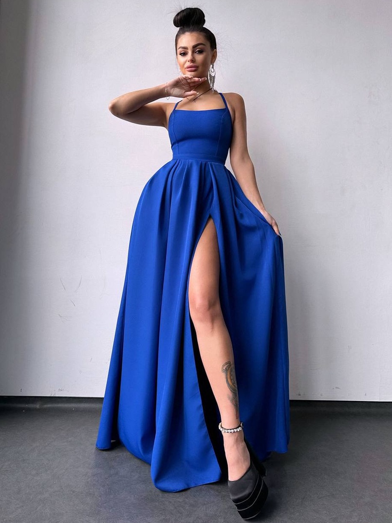 Сукня максі  зі шнурівкою на спинці Сукня максі  зі шнурівкою на спинці | PUSHKA SHOP