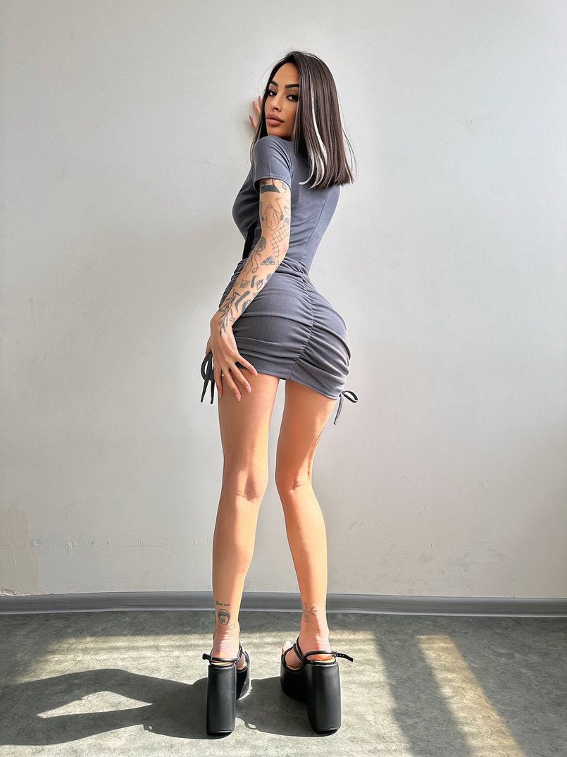 Сукня-міні  з елементами корсету  Довжину спідниці можна регулювати  | PUSHKA SHOP