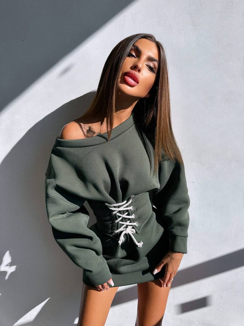 Тепле затишне худі over-size на флісі + корсет на шнурівці Можна носити з корсетом та без Тепле затишне худі over-size на флісі + корсет на шнурівці Можна носити з корсетом та без | PUSHKA SHOP