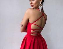 Сукня максі  зі шнурівкою на спинці Сукня максі  зі шнурівкою на спинці | PUSHKA SHOP