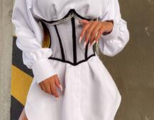 Приталена сорочка + корсет  Приталена сорочка + корсет  | PUSHKA SHOP