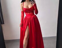 Атласний комплект: корсет + спідниця максі Атласний комплект: корсет + спідниця максі | PUSHKA SHOP