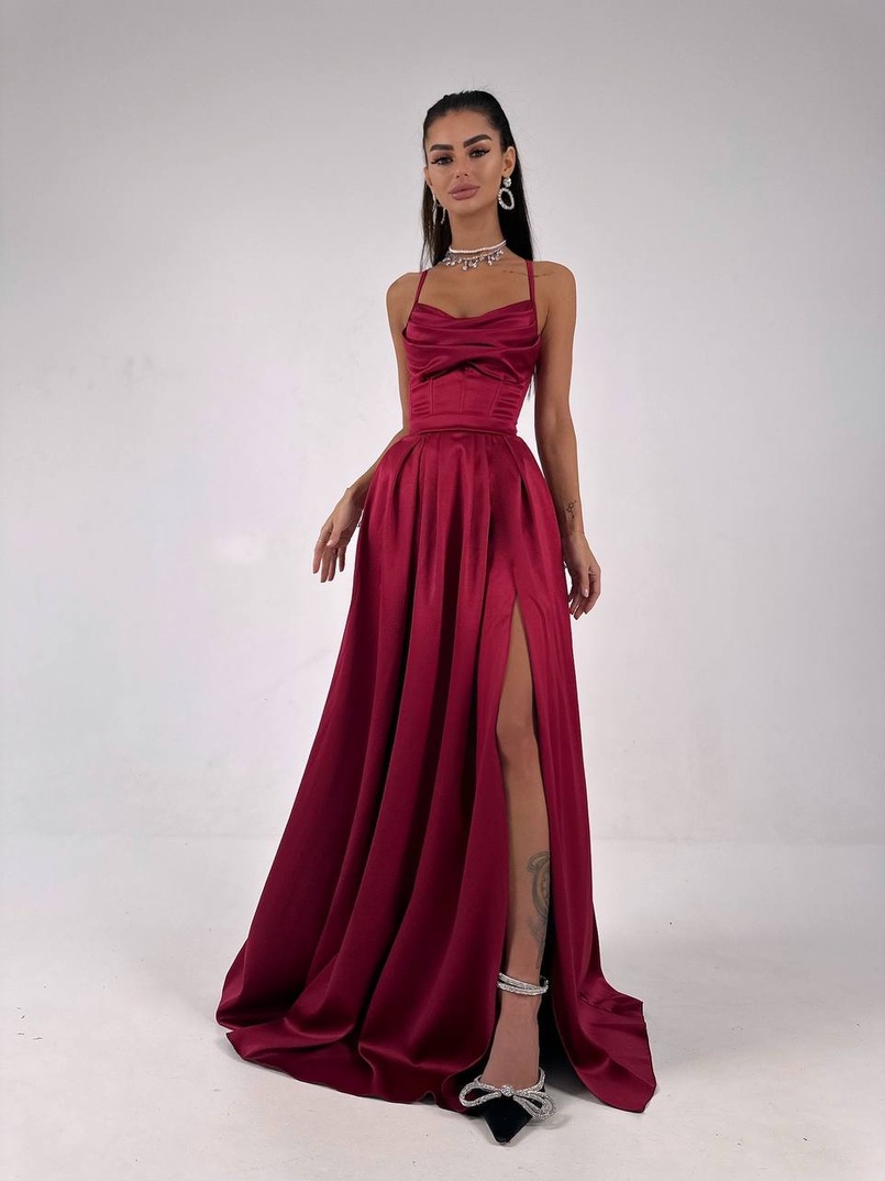 Атласний комплект: корсет + спідниця максі  | PUSHKA SHOP