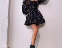 Сукня міні з квітковим принтом  | PUSHKA SHOP