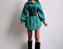 Приталена сорочка + корсет  Приталена сорочка + корсет  | PUSHKA SHOP