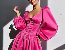 Сукня з корсетом, декорованим стразами  Ручна робота  Сукня з корсетом, декорованим стразами  Ручна робота  | PUSHKA SHOP