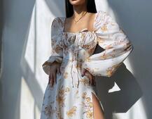 Сукня міді з квітковим принтом  Сукня міді з квітковим принтом  | PUSHKA SHOP