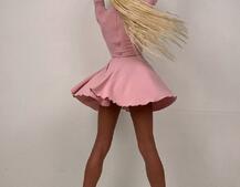 Трикотажна корсетна сукня з мереживом та пишною спідницею  | PUSHKA SHOP