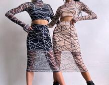 Комплект: топ + спідниця міді   | PUSHKA SHOP