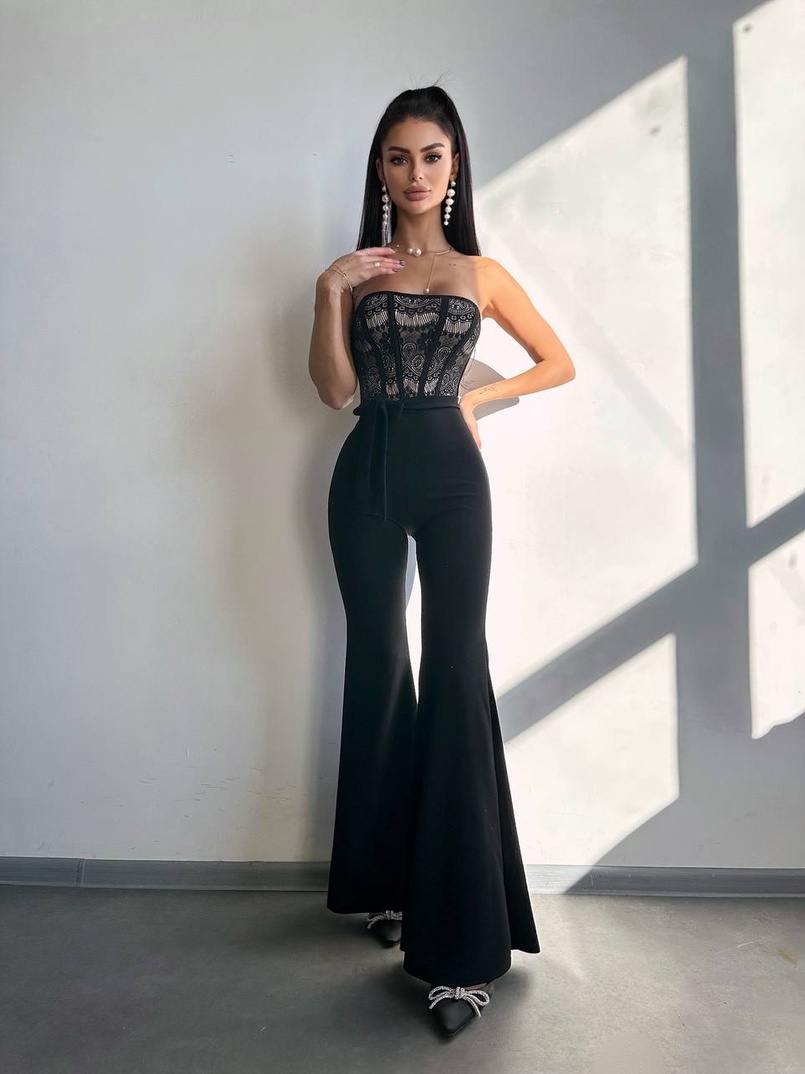 Комплект: піджак + комбінезон кльош  Комплект: піджак + комбінезон кльош  | PUSHKA SHOP