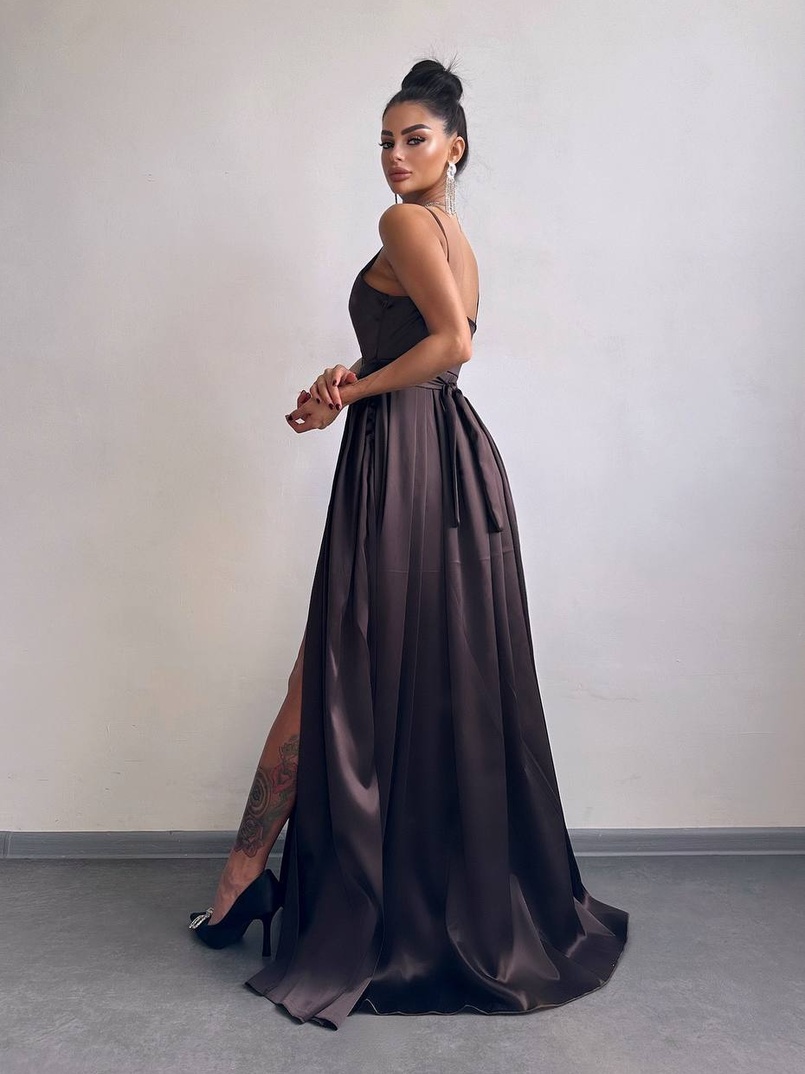 Атласна сукня максі  | PUSHKA SHOP