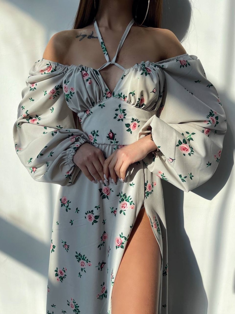 Сукня міді з квітковим принтом  Сукня міді з квітковим принтом  | PUSHKA SHOP