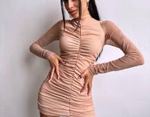 Сукня міні з драпіруванням  | PUSHKA SHOP