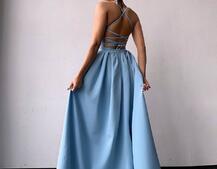 Сукня максі  зі шнурівкою на спинці Сукня максі  зі шнурівкою на спинці | PUSHKA SHOP