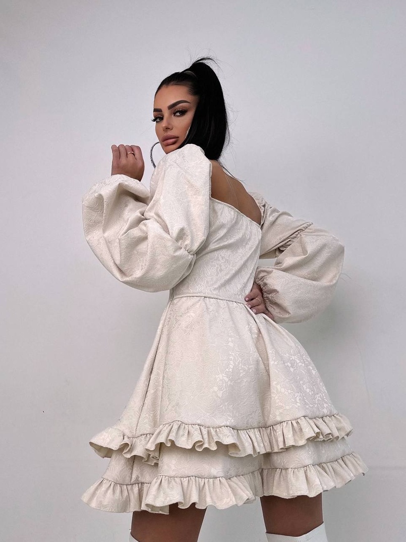 Корсетна сукня  з пишною подвійною спідницею та рюшами  Корсетна сукня  з пишною подвійною спідницею та рюшами  | PUSHKA SHOP