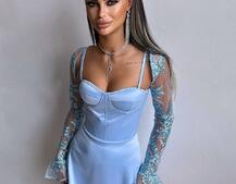 Атласна корсетна сукня-бюстьє + мереживне болеро Атласна корсетна сукня-бюстьє + мереживне болеро | PUSHKA SHOP