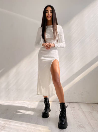 Плаття міді зі шнурівкою Плаття міді зі шнурівкою | PUSHKA SHOP