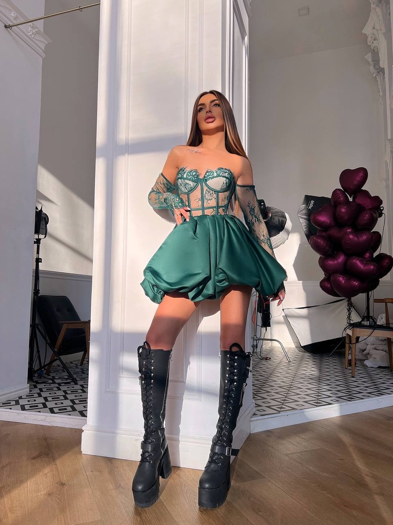 Комплект : мереживний корсет з чашечками+ спідниця балон Комплект : мереживний корсет з чашечками+ спідниця балон | PUSHKA SHOP