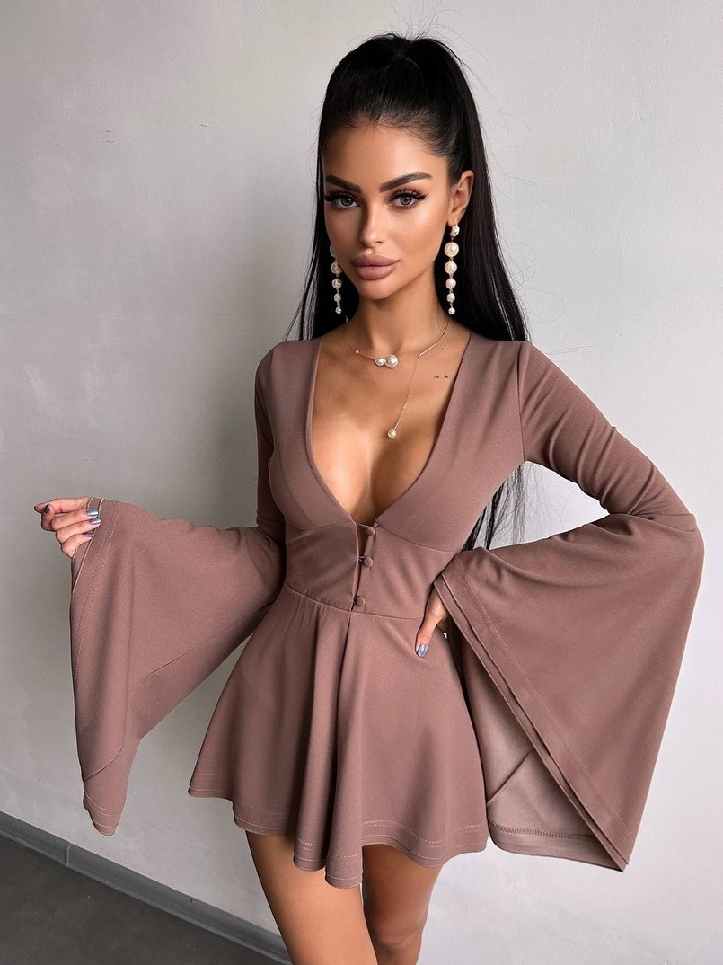 Ромпер з розкльошеними рукавами  Ромпер з розкльошеними рукавами  | PUSHKA SHOP