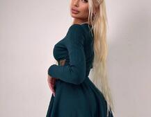 Трикотажна корсетна сукня з мереживом та пишною спідницею  Трикотажна корсетна сукня з мереживом та пишною спідницею  | PUSHKA SHOP