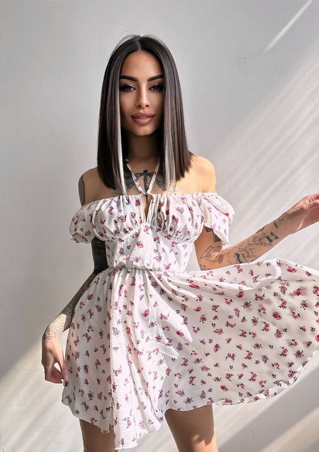 Сукня- міні у квітковий принт | PUSHKA SHOP