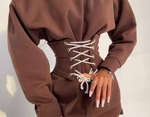 Тёплое уютное худи на флисе + корсет на шнуровке  Можно носить с корсетом и без  Тёплое уютное худи на флисе + корсет на шнуровке  Можно носить с корсетом и без  | PUSHKA SHOP