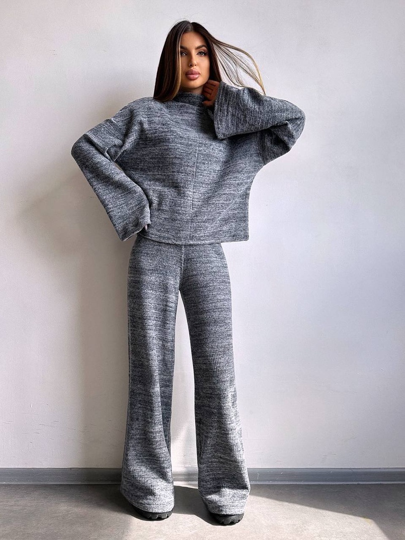 Трикотажний базовий комплект: світшот + штани  Трикотажний базовий комплект: світшот + штани  | PUSHKA SHOP