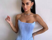 Корсетна сукня міді  | PUSHKA SHOP