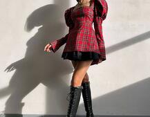 Сукня з об'ємними рукавами + спідниця з воланами Сукня з об'ємними рукавами + спідниця з воланами | PUSHKA SHOP