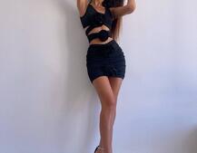 Комплект: топ та спідниця з трояндами    Комплект: топ та спідниця з трояндами    | PUSHKA SHOP