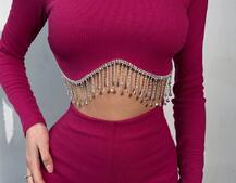 Комплект : штани кльош і топ , декорований бахромою зі страз Ручна робота Комплект : штани кльош і топ , декорований бахромою зі страз Ручна робота | PUSHKA SHOP